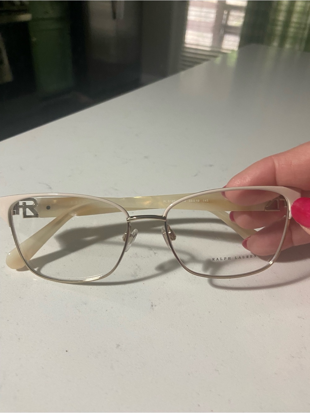 Ralph Lauren Women's Gold and Cream Frame Eyeglasses  brand new without tags